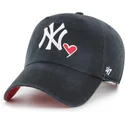 cepur-izliekta-melns-regulejams-clean-up-heart-icon-no-new-york-yankees-mlb-no-47-brand
