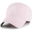 cap-izliekta-pink-adjustable-strap-clean-up-cord-base-runner-no-new-york-yankees-mlb-no-47-brand