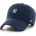 casquette-courbee-bleue-marine-ajustable-clean-up-cord-base-runner-new-york-yankees-mlb-47-brand