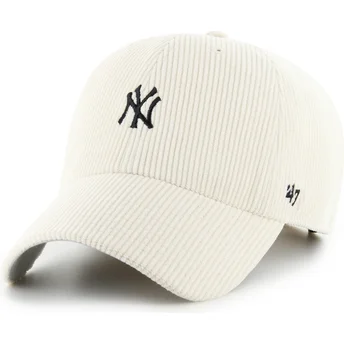 Cepur izliekta bēšs regulējams Clean Up Cord Base Runner no New York Yankees MLB no 47 Brand