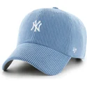 niebieska-regulowana-czapka-z-zakrzywionym-daszkiem-clean-up-cord-base-runner-new-york-yankees-mlb-od-47-brand