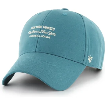 Blå böjd keps snapback MVP Contemporary Cyan från New York Yankees MLB av 47 Brand