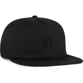 Casquette plate noire snapback avec logo noir Captain RL Contemporary New York Yankees MLB 47 Brand