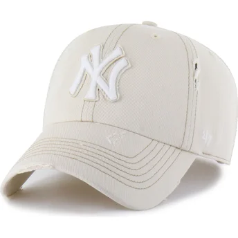 Cap izliekta beige adjustable strap Clean Up Weathered Mojave no New York Yankees MLB no 47 Brand