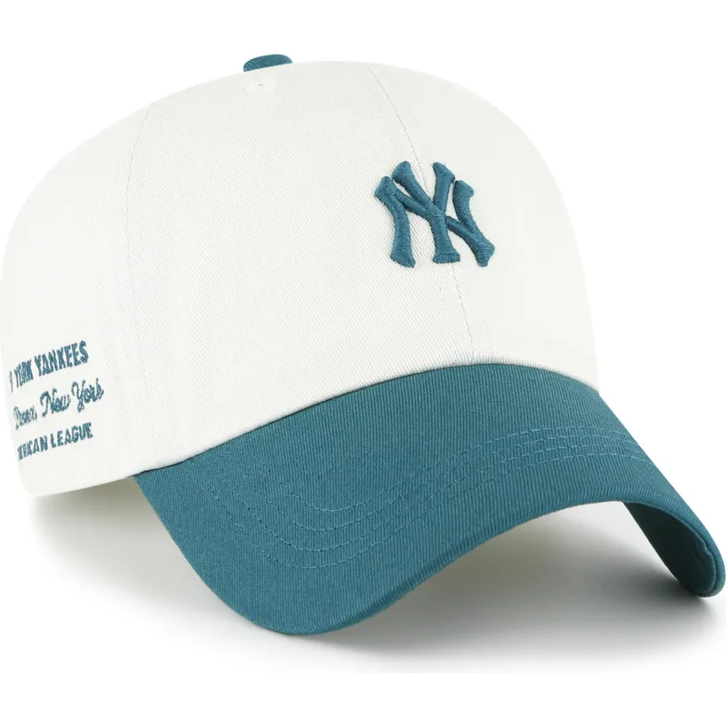 bojd-beige-och-gron-justerbar-keps-clean-up-contemporary-two-tone-fran-new-york-yankees-mlb-av-47-brand