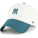 cap-izliekta-beige-adjustable-strap-clean-up-contemporary-two-tone-no-new-york-yankees-mlb-no-47-brand