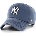 marineblaue-gebogene-verstellbare-kappe-clean-up-weathered-rusted-der-new-york-yankees-mlb-von-47-brand