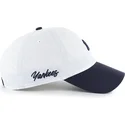 cap-izliekta-white-adjustable-strap-clean-up-vista-mini-two-tone-no-new-york-yankees-mlb-no-47-brand