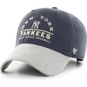 cap-izliekta-navy-blue-adjustable-strap-clean-up-windham-suede-vintage-no-new-york-yankees-mlb-no-47-brand