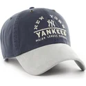 cap-izliekta-navy-blue-adjustable-strap-clean-up-windham-suede-vintage-no-new-york-yankees-mlb-no-47-brand