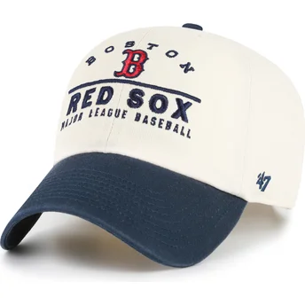 Casquette courbée beige et bleue marine ajustable Clean Up Windham Boston Red Sox MLB 47 Brand