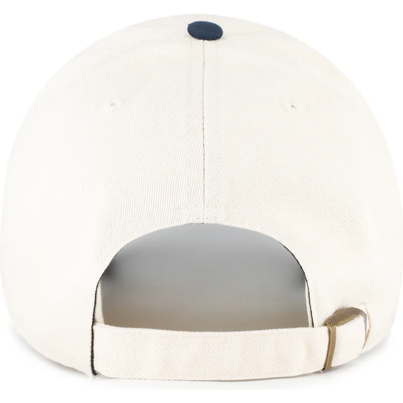 casquette-courbee-beige-et-bleue-marine-ajustable-clean-up-windham-boston-red-sox-mlb-47-brand