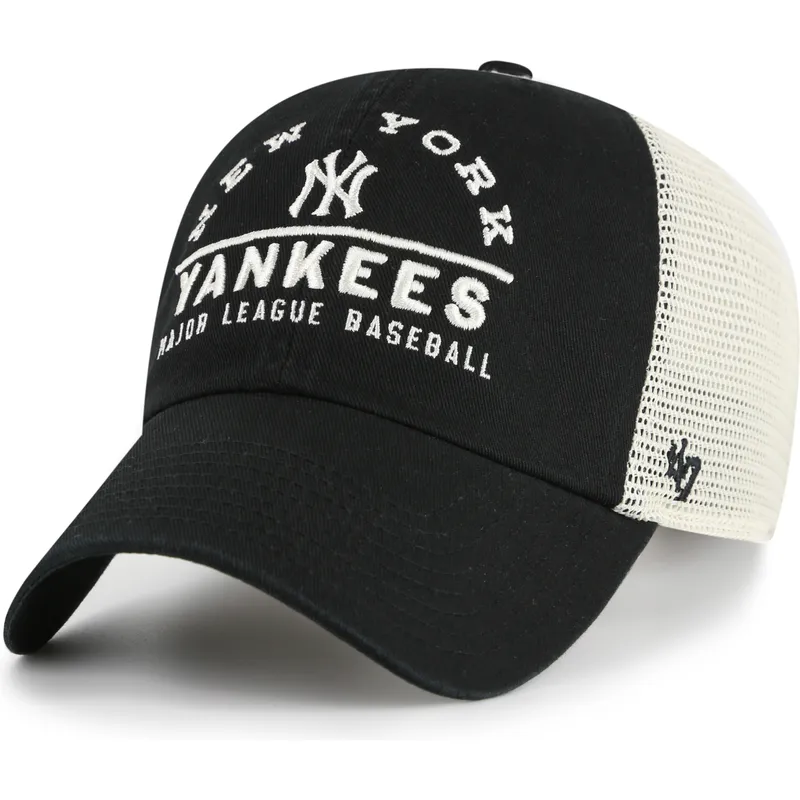 cap-izliekta-black-snapback-clean-up-windham-mesh-no-new-york-yankees-mlb-no-47-brand