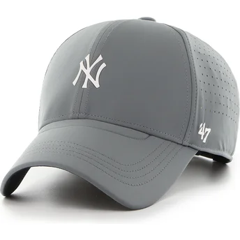 Gorra curva gris ajustable MVP Cycle Shadow de New York Yankees MLB de 47 Brand