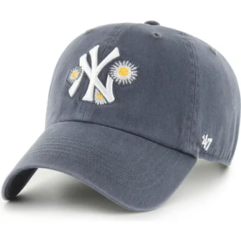 Marinblå böjd justerbar keps Clean Up Icon Alt Vintage New York Yankees MLB av 47 Brand