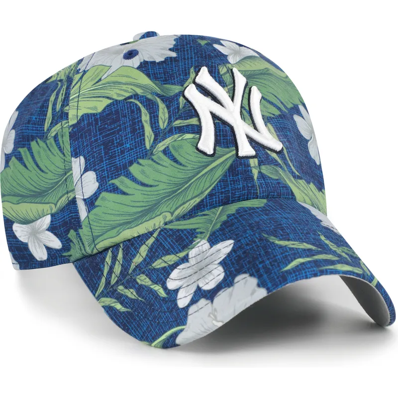 cepur-izliekta-tumsi-zils-regulejama-lente-clean-up-beach-side-no-new-york-yankees-mlb-no-47-brand