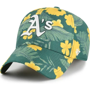 Cepur izliekta zaļš regulējama lente Clean Up Beach Side no Oakland Athletics MLB no 47 Brand