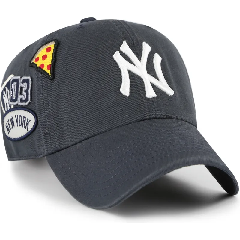 marinbla-bojd-keps-justerbar-clean-up-badges-vintage-av-new-york-yankees-mlb-fran-47-brand