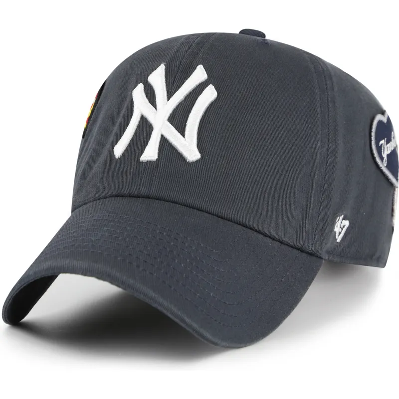 cepur-izliekta-tumsi-zils-regulejams-clean-up-badges-vintage-no-new-york-yankees-mlb-no-47-brand