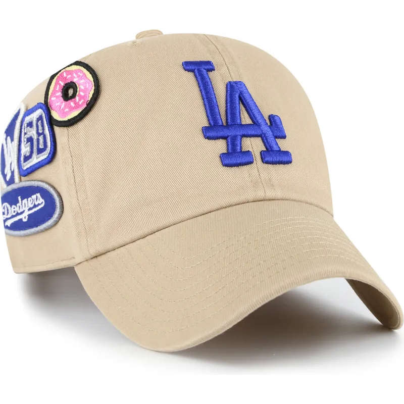cap-izliekta-khaki-adjustable-strap-clean-up-badges-no-los-angeles-dodgers-mlb-no-47-brand