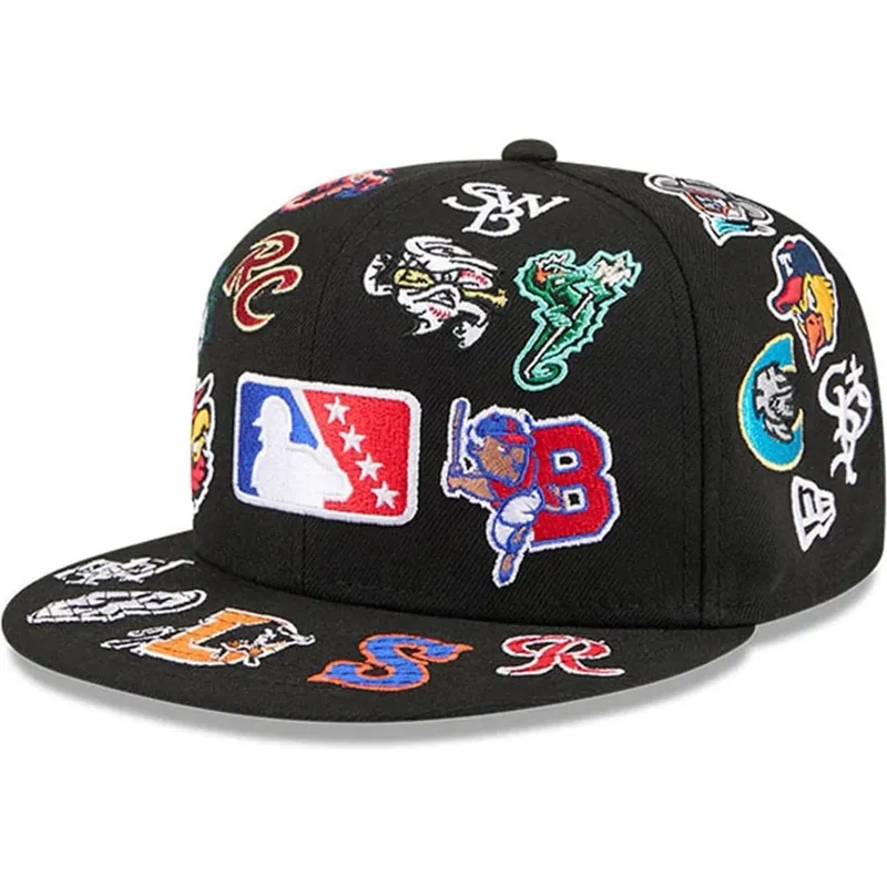 cepur-plakana-melns-pieguloss-59fifty-all-over-no-milb-no-new-era