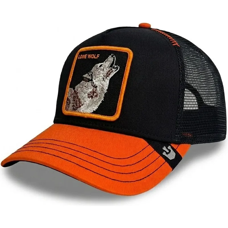 trucker-cap-schwarz-und-orange-wolf-solo-wolf-fab-farm-von-goorin-bros