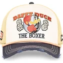 trucker-cap-beige-und-marineblau-daffy-duck-loo13-pcsmcbb-looney-tunes-von-capslab