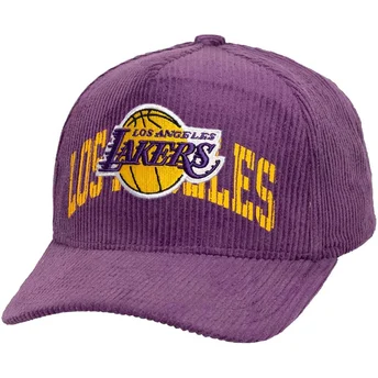 Casquette courbée violette snapback Arch Stamp Pro Los Angeles Lakers NBA Mitchell & Ness