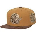 gorra-plana-marron-ajustable-coffee-strapback-de-toronto-raptors-nba-de-mitchell-ness