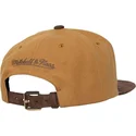 casquette-plate-marron-ajustable-coffee-strapback-toronto-raptors-nba-mitchell-ness