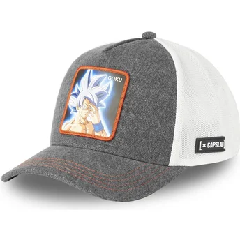 Cepur izliekta truckeris pelēks snapback Ultra Instinct DBS8 GOKB Son Goku Dragon Ball no Capslab
