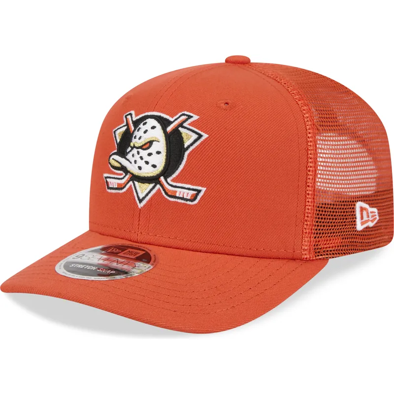 cepur-izliekta-truckeris-oranzs-snapback-9seventy-stretch-snap-evergreen-no-anaheim-ducks-nhl-no-new-era