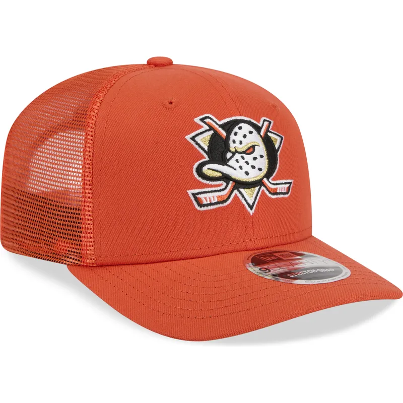 cepur-izliekta-truckeris-oranzs-snapback-9seventy-stretch-snap-evergreen-no-anaheim-ducks-nhl-no-new-era