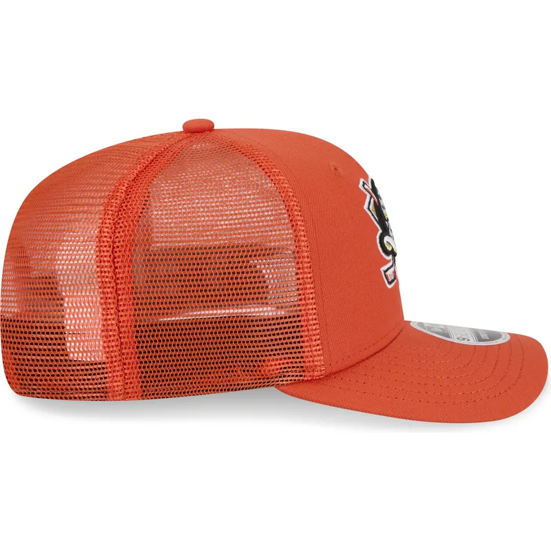 cepur-izliekta-truckeris-oranzs-snapback-9seventy-stretch-snap-evergreen-no-anaheim-ducks-nhl-no-new-era