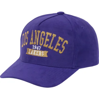 Fioletowa czapka z daszkiem snapback Shady Suede Pro Los Angeles Lakers NBA od Mitchell & Ness