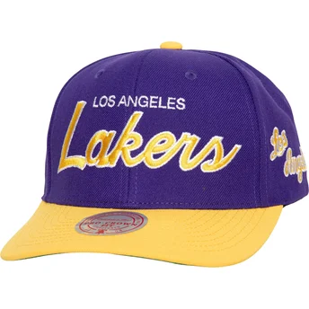 Cap izliekta violet snapback Team Script 2.0 Pro no Los Angeles Lakers NBA no Mitchell & Ness