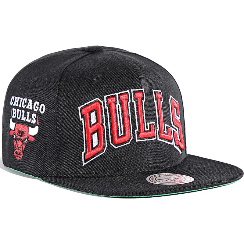 cepur-plakana-melns-snapback-triple-play-no-chicago-bulls-nba-no-mitchell-ness