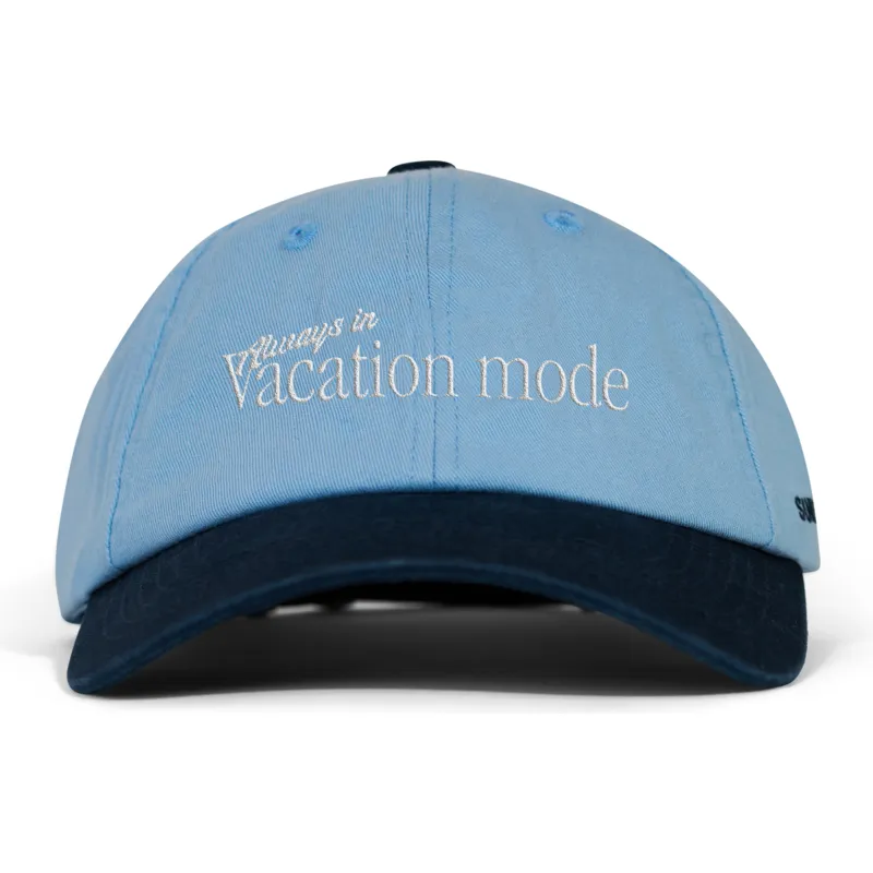 casquette-courbee-bleue-et-bleue-marine-ajustable-vacation-mode-pica-pica