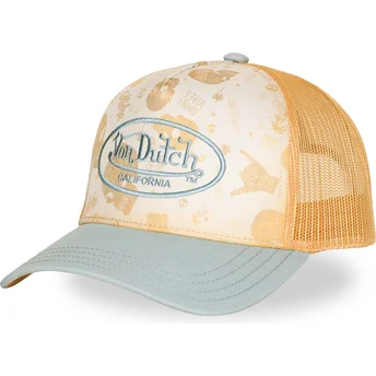 Von Dutch SUBL12 Yellow and Green Trucker Hat