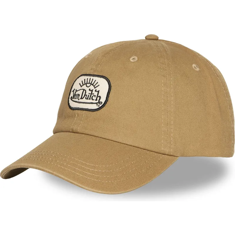 casquette-courbee-marron-ajustable-log13-von-dutch
