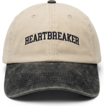 Casquette courbée beige et noire ajustable Heartbreaker Pica Pica