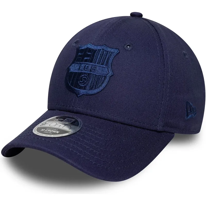 casquette-courbee-bleue-marine-snapback-pour-enfant-9forty-m-crown-graphic-fc-barcelona-laliga-new-era