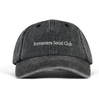 Czarna zakrzywiona czapka z regulacją Washed Formentera Social Club 2 od Pica Pica