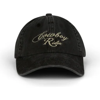 Czarna regulowana czapka z daszkiem Cowboy Rider Washed od Pica Pica