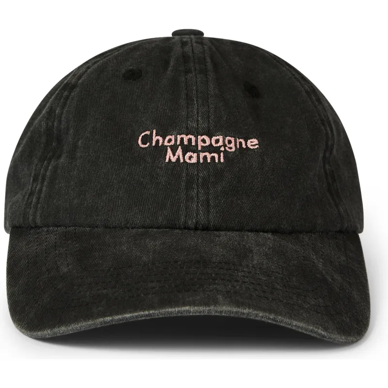 gorra-curva-negra-ajustable-champagne-mami-washed-de-pica-pica