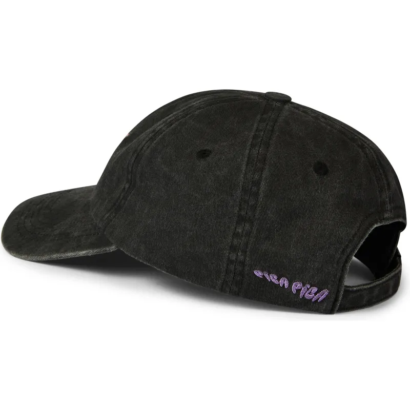 gorra-curva-negra-ajustable-champagne-mami-washed-de-pica-pica