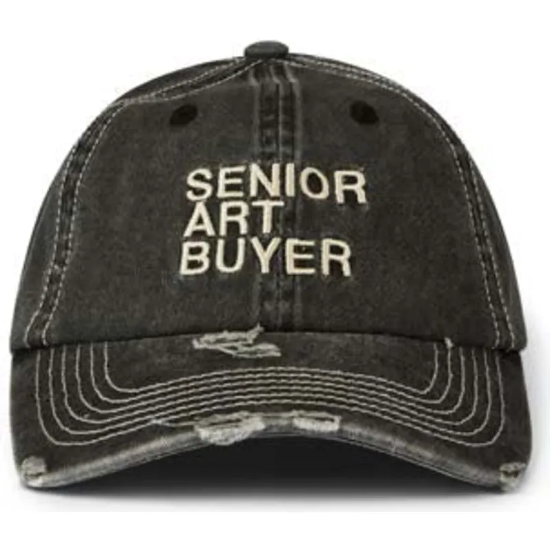 casquette-courbee-noire-ajustable-senior-art-buyer-washed-pica-pica