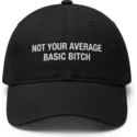 casquette-courbee-noire-ajustable-not-your-average-basic-bitch-pica-pica