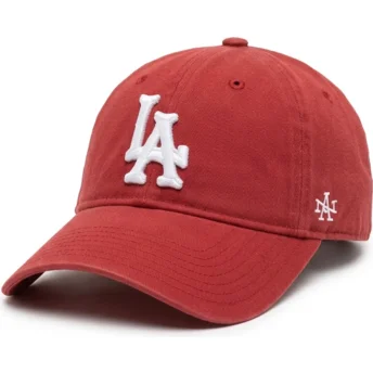 Czerwona regulowana czapka z zakrzywionym daszkiem Archive Los Angeles Dodgers MLB od American Needle