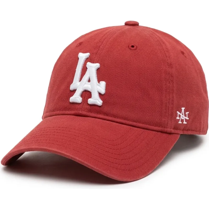 czerwona-regulowana-czapka-z-zakrzywionym-daszkiem-archive-los-angeles-dodgers-mlb-od-american-needle